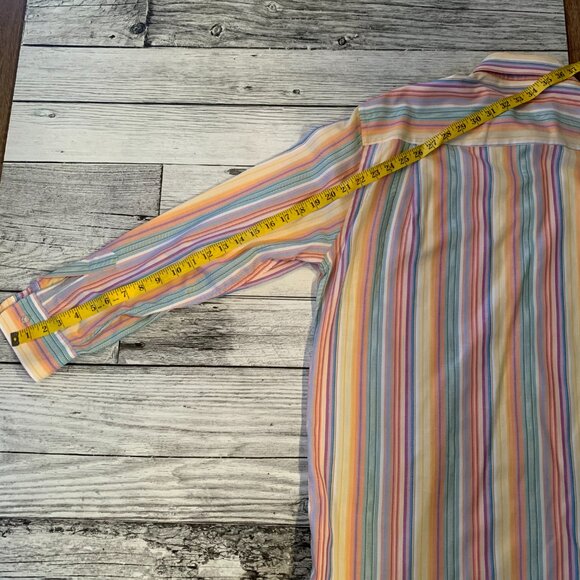 Jack Lipson Signature Striped Multicolor Casual Long Sleeve Shirt - Picture 11 of 11